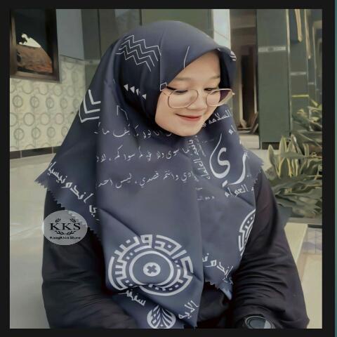 HIJAB KERUDUNG JILBAB  SEGI EMPAT VOAL  MOTIF  SANTRI INDONESIA TIKTOK SHOP TULISAN KORAN ARABIC KOR