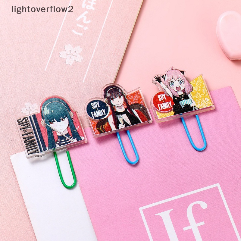 [lightoverflow2] Kawaii Kartun Demon Slayer Anime Klip Kertas Bookmark Aksesoris Kantor Sekolah [ID]