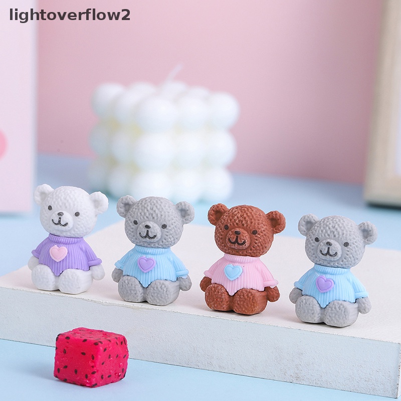 [lightoverflow2] 1pcs Cute Bears Eraser Creative Student Wrig Drawing Rubber Pencil Eraser Lucu Perlengkapan Sekolah Alat Tulis Hadiah Anak [ID]