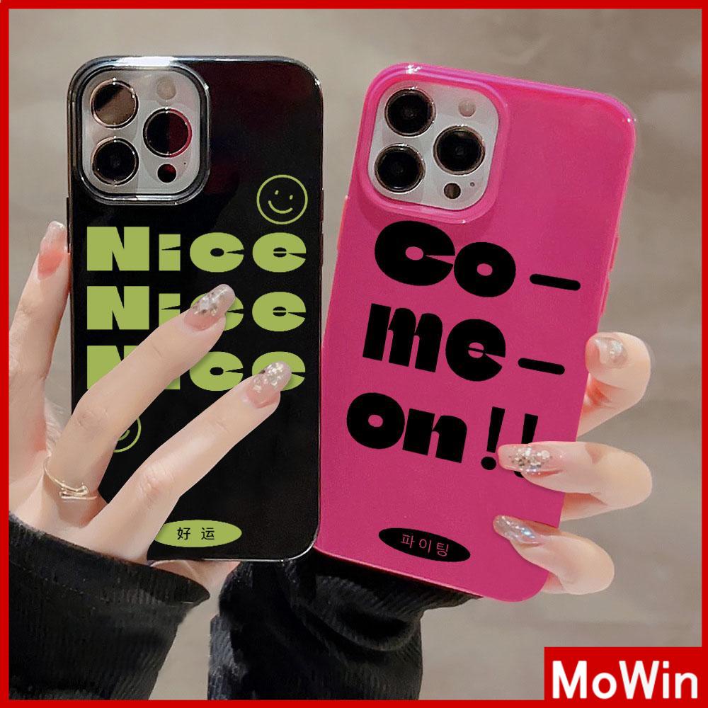 For iPhone 14 Pro Max iPhone Case Black Pink Glossy TPU Soft Case Shockproof Protection Camera Cute Smiley Compatible with iPhone 13 Pro max 12 Pro Max 11 xr xs max 7Plus 8Plus