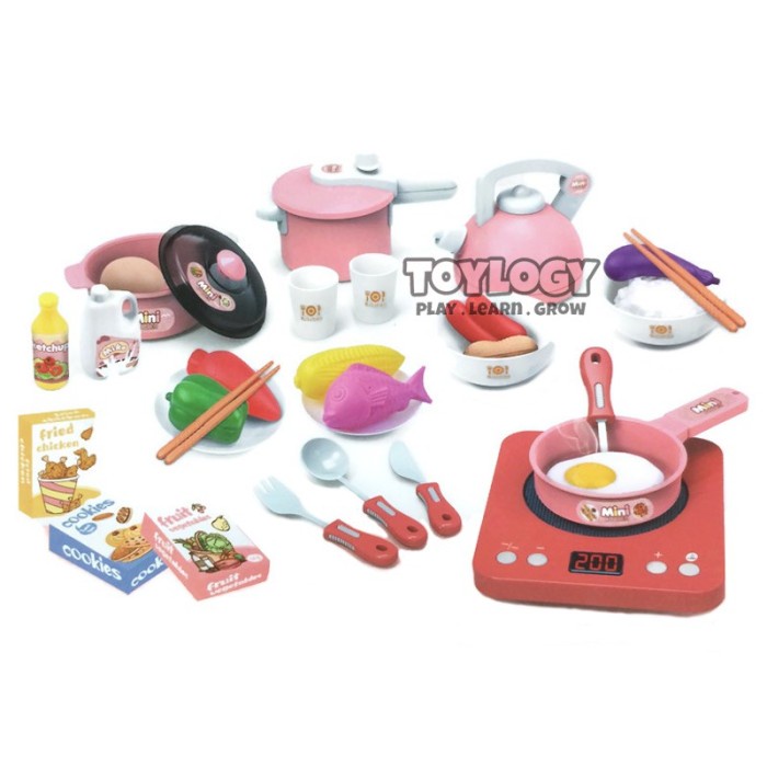 Kado Hadiah Ulang Tahun Mainan Anak Perempuan Cewek Edukatif Masak Masakan Pretend Play Kitchen Set 