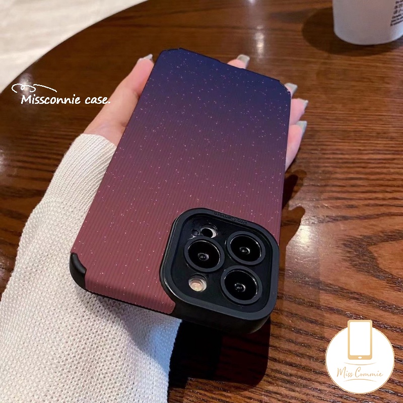 IPHONE Fantasy Starry Sky Phone Case Kompatibel Untuk Iphone11 14 13 12 Pro Max X7 8 Plus XS Max XR 7Plus INS Warna Gradien Tekstur Mewah Kulit Silicon Lembut Penutup Belakang