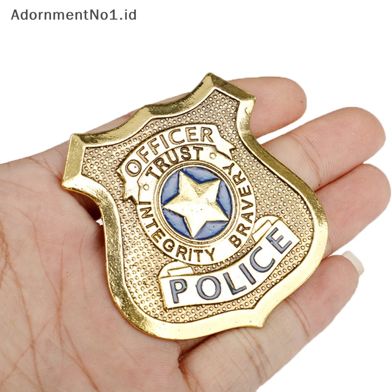 [AdornmentNo1] Aksesoris Film Kostum Cosplay Logam Lencana Polisi Pin Alloy Bros [ID]