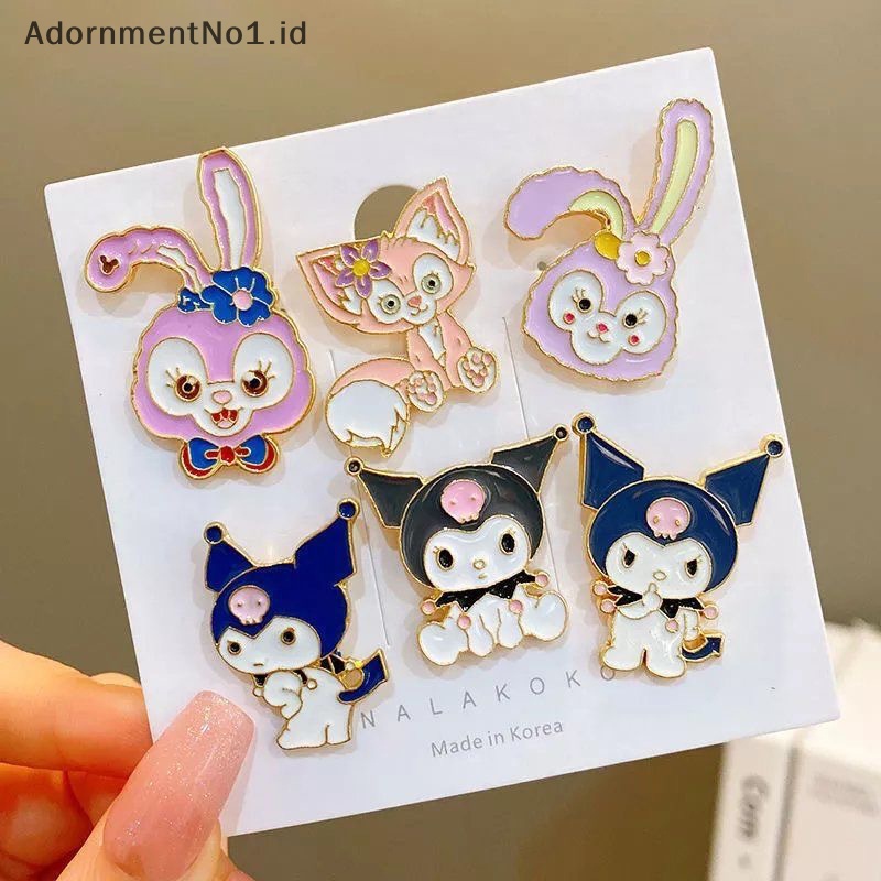 [AdornmentNo1] Bros Kuromi Melody Cinnamoroll Kt Kucing Boneka Mainan Aksesoris Badge Anak Pin [ID]