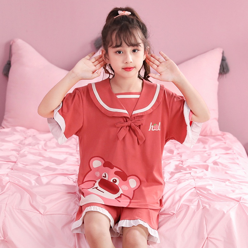 BAJU TIDUR SANRIO ANAK IMPOR PIYAMA ANAK SETELAN