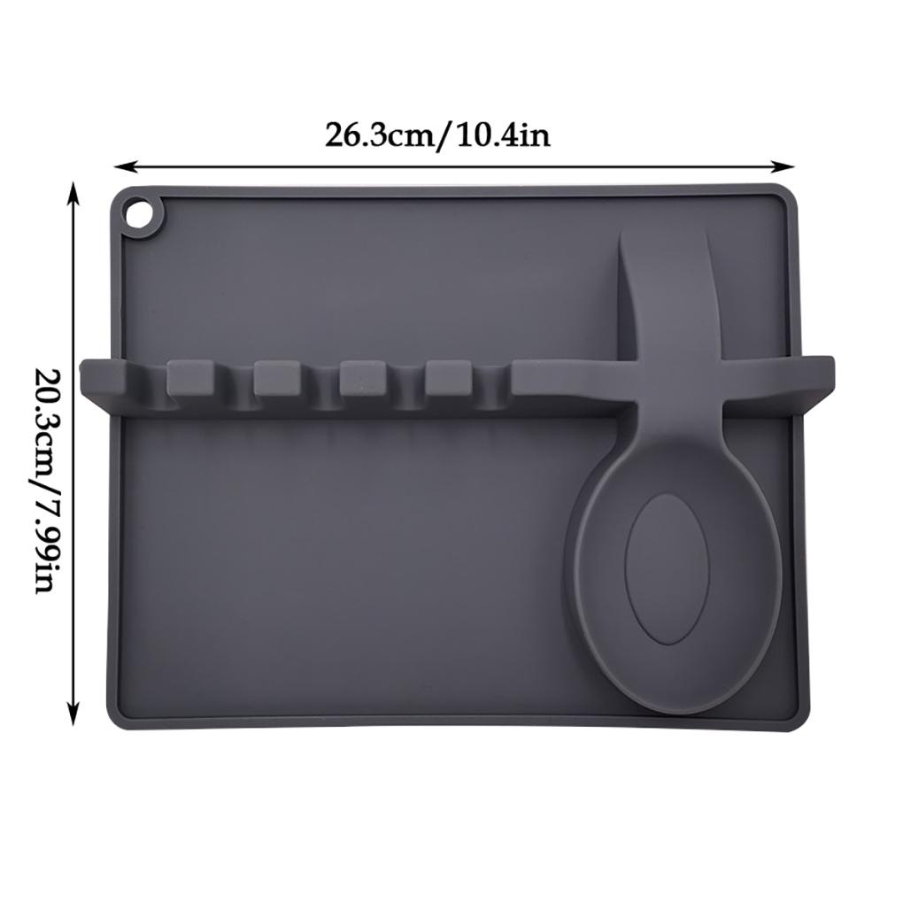 Sendok Sisa 2-in-1 Silikon Spatula Holder Peralatan Dapur Rak Penyimpanan Perlengkapan Alat Masak