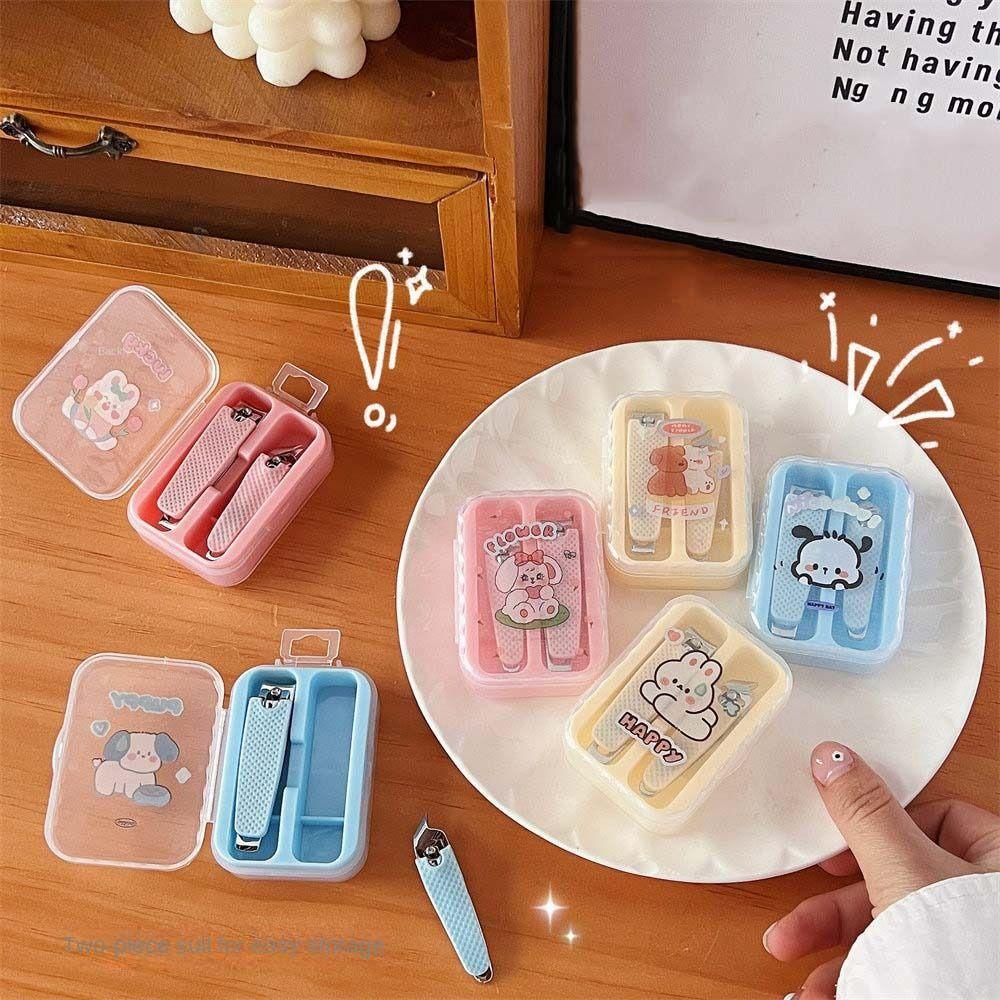 Needway   Kartun Gunting Kuku Travel Kawaii Perawatan Kuku Pachacco Hewan Kelinci Manicure Set