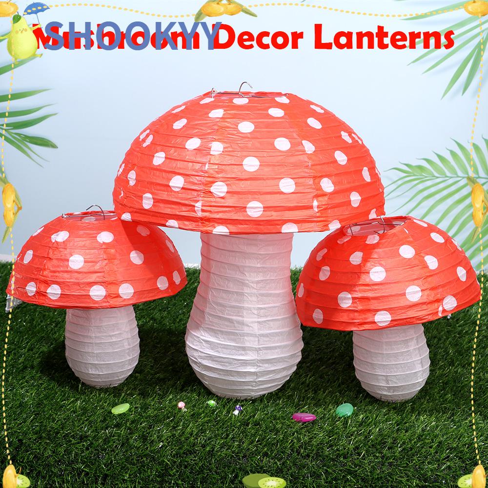 Lampion Dekorasi Jamur CHOOKYY 8inch 12inch Dekorasi Kamar Tema Taman