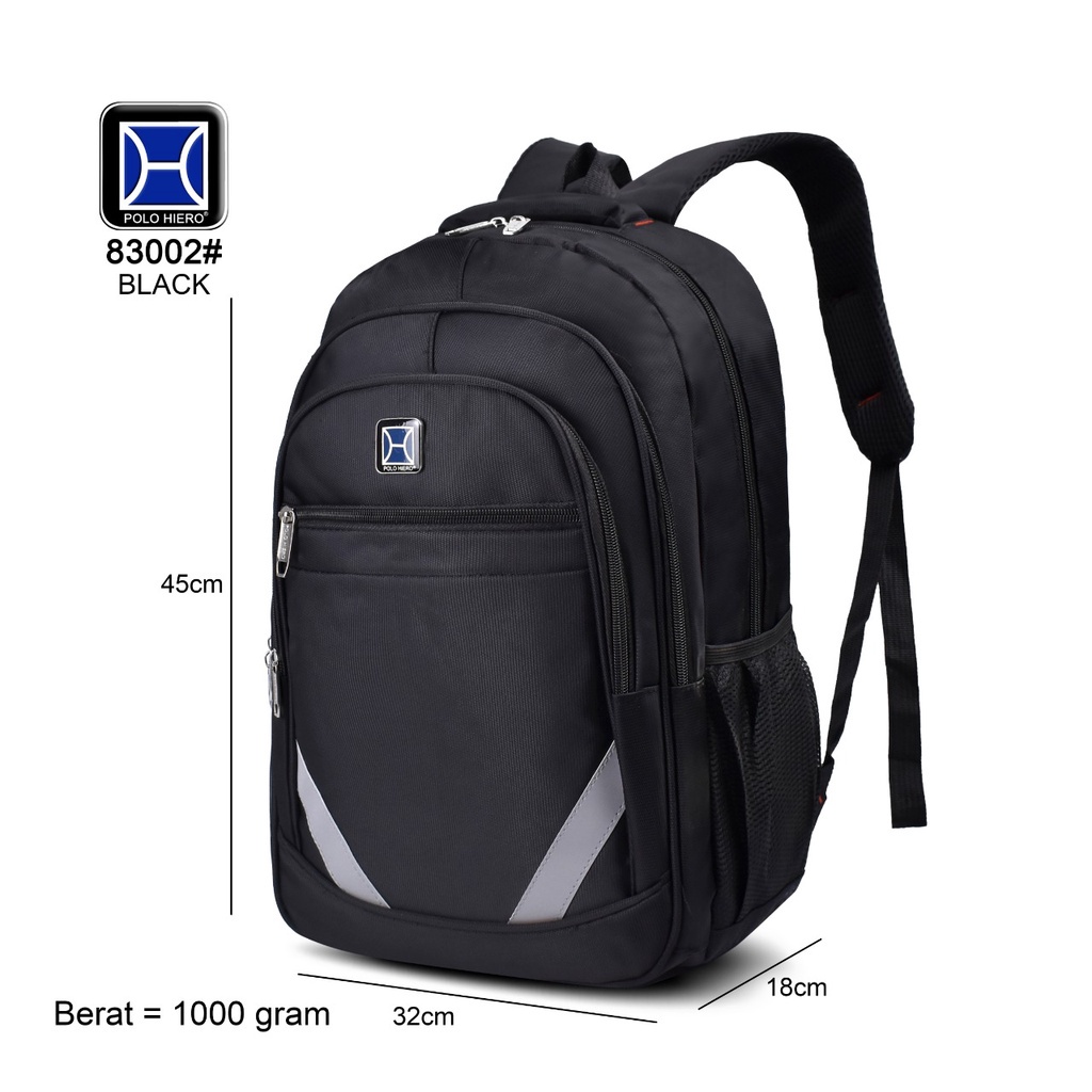 (RF) Tas Ransel Sekolah Rain Cover Polo Hiero 83002 Tas Backpack (Free Rain Cover)