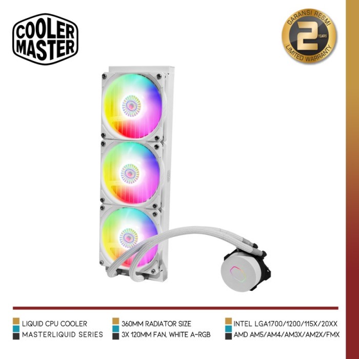 CPU Cooler Master MASTERLIQUID ML360L V2 ARGB White Edition