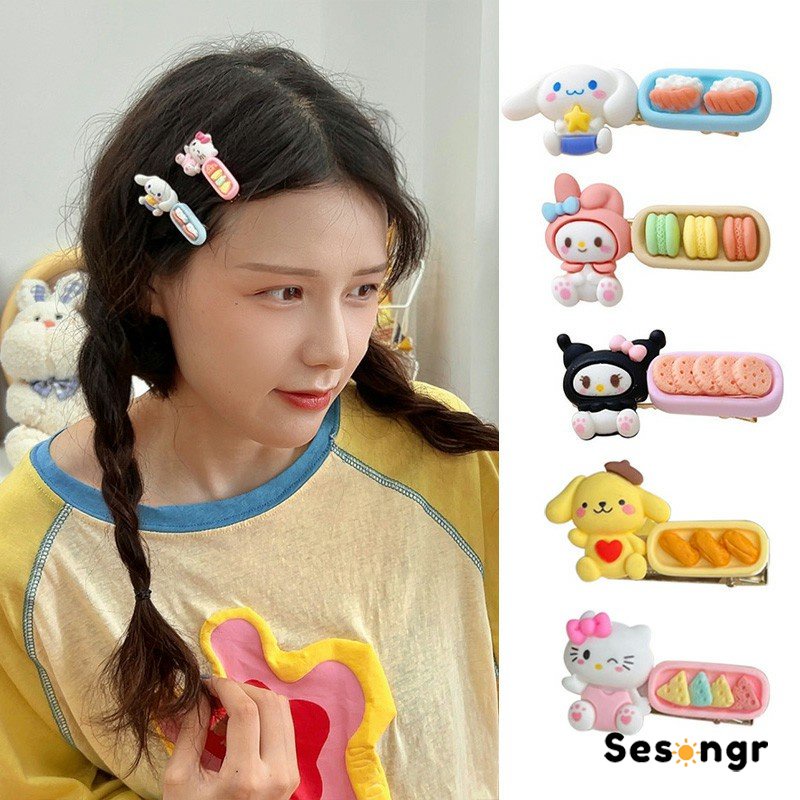 COD Jepit Rambut Mini Kartun Lucu Sanrio Klip Poni Wanita Hair Accessories - SG