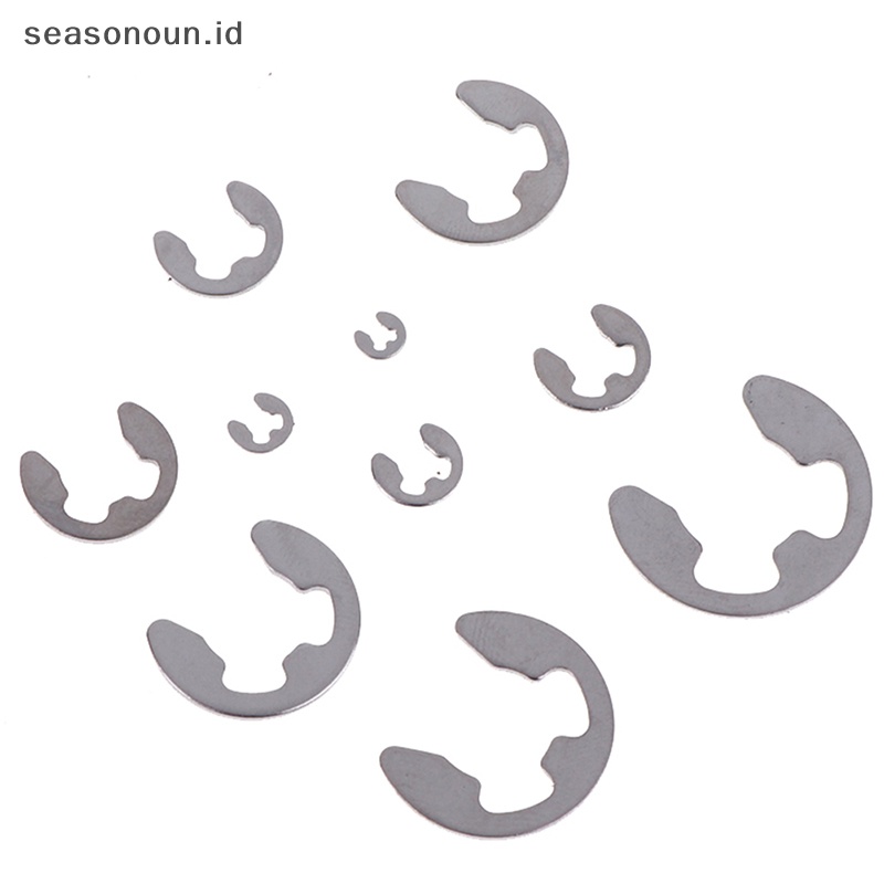 Seasonoun 120Pcs/Box 304stainless Steel E-Clip Penahan Circlip Aneka Kit M1.5~M10.