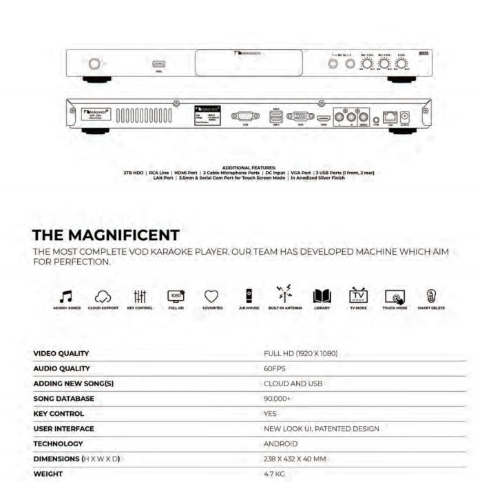 Player Karaoke Nakamichi NKX55, Mesin Lagu Karaoke,