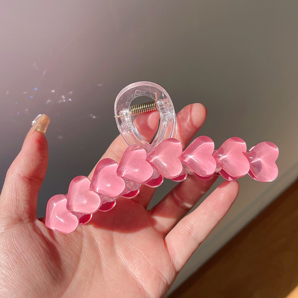 Pink Manis Cinta Hiu Klip Premium Besar Gadis Jepit Rambut Korea Selatan Musim Panas Baru Hiasan Kepala