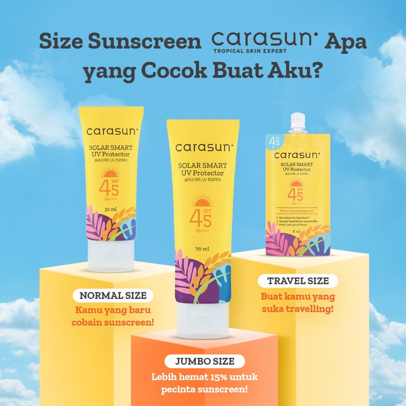 CARASUN Solar Smart UV Protector SPF 45 Pa++++ 70ml | Sunscreen