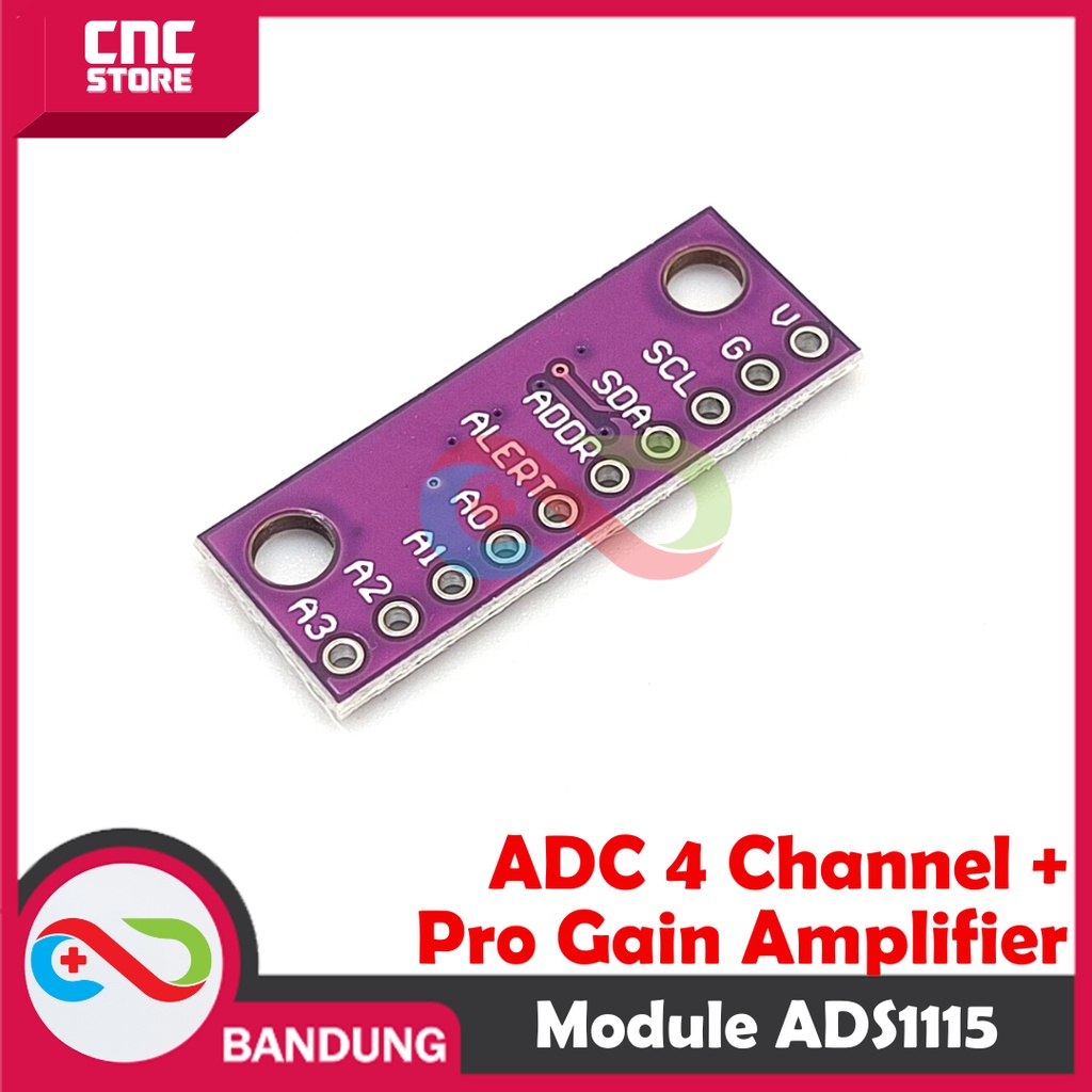 MODUL 16BIT I2C ADS1115 ADC 4 CHANNEL WITH PRO GAIN AMPLIFIER ARDUINO