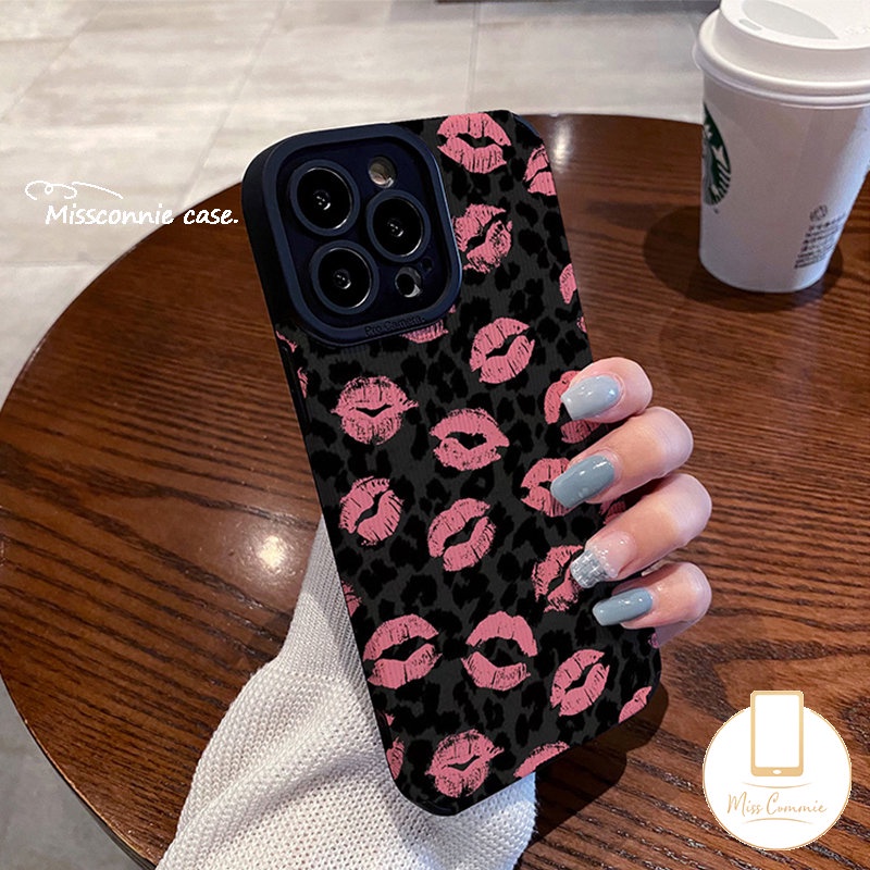 Casing Ponsel Motif Leopard Retro Vintage Untuk IPhone 7Plus 11 14 13 12 Pro Max7 8 Plus X XR XS Max Mewah Tekstur Kulit Shockproof Silikon Lembut Penutup Bibir Penuh