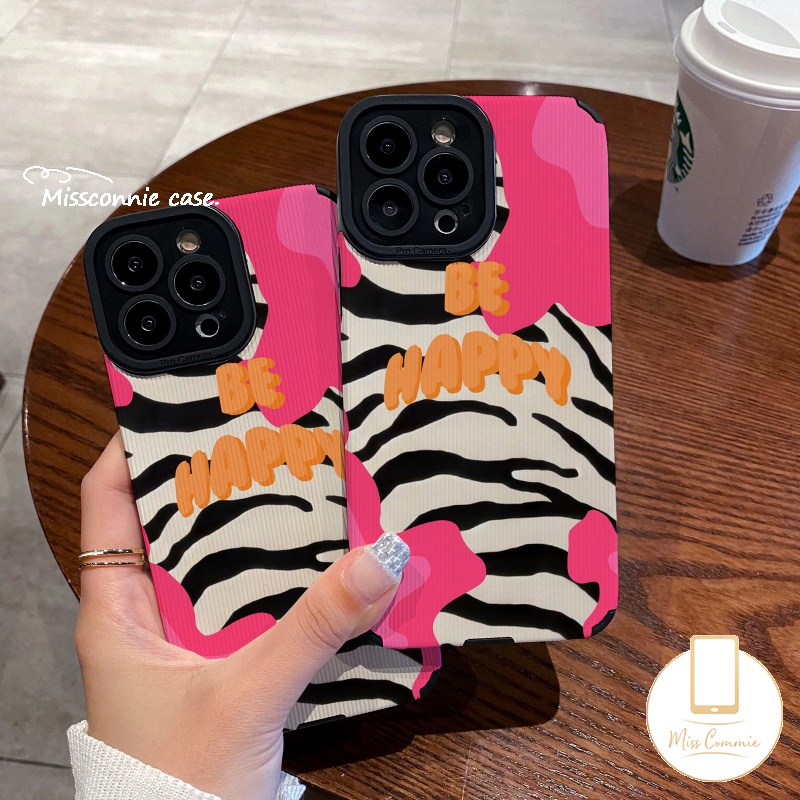 IPHONE Casing Ponsel Leopard Fashion Untuk Iphone7 8 Plus11 13 14 12 Pro Max X 7Plus XR XS Max Tekstur Kulit Mewah Motif Zebra Shockproof Silikon Lembut Tpu Cover