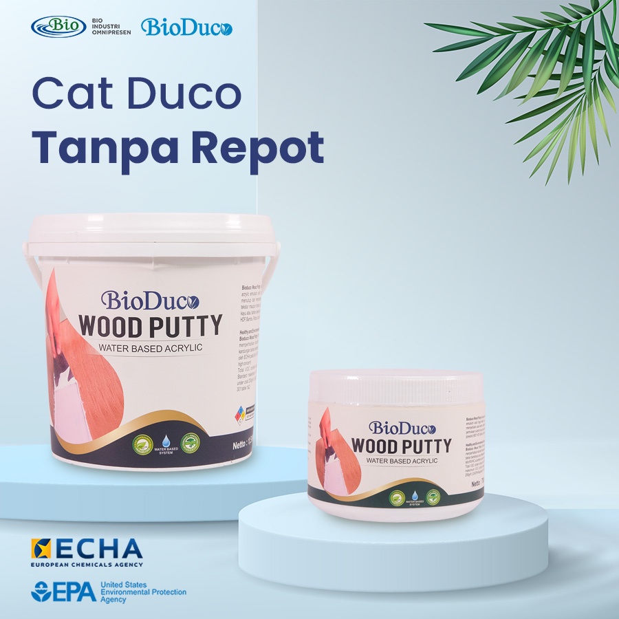 DEMPUL KAYU WOOD PUTTY WATER BASED MURAH RAMAH LINGKUNGAN MINI CUP 1,5Kg