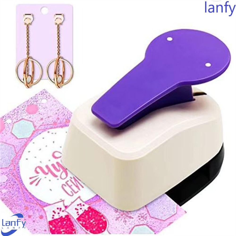 Lanfy Anting Kartu Pukulan DIY Perlengkapan Sekolah Scrapbooking Punches Maker Pemotong Kertas Anak Paper Punch