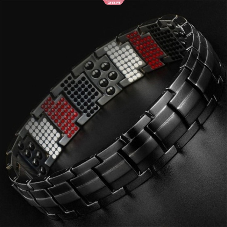 Pria Wanita Gelang Kesehatan Magnetik 6warna Titanium Steel Power Therapy Magnet Negatif Lons Germanium Bangles [ZXL]