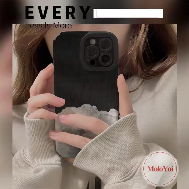 Shockproof Soft Tpu Case Kompatibel Untuk IPhone XR XS X Max11 14 13 12 Pro Max 8 7 Plus 11 Pro Max 7Plus Artistik Kreatif Awan Mewah Tekstur Kulit Ponsel Cover