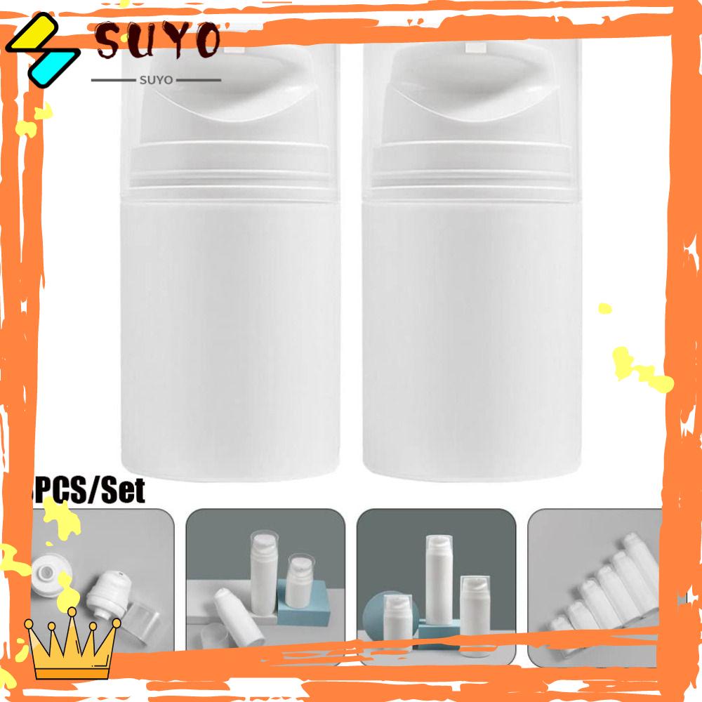 Suyo 3pcs Airless Pump Jar Untuk Bubuk Cream Lotion Botol Travel Perlengkapan Makeup Lip Balm Toples Isi Ulang