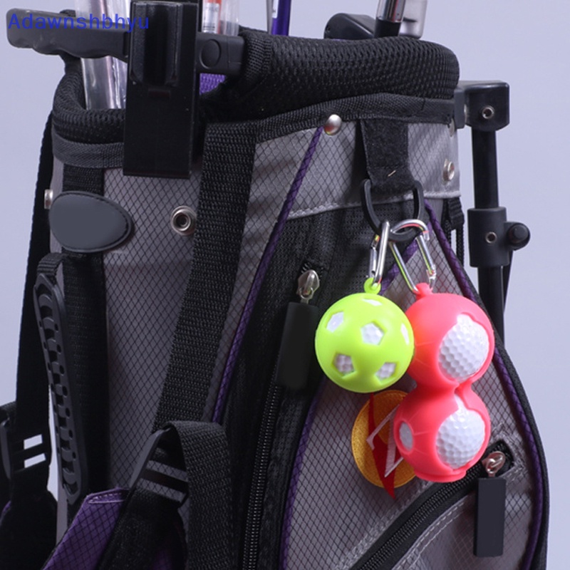 Adhyu Portable Golf Ball Pelindung Holder Cover Bola Golf Silikon Double Case Cover ID