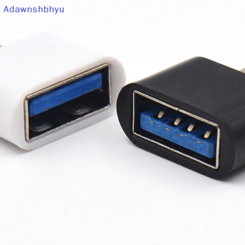 Adhyu 2pcs Adaptor Data Converter OTG USB Tipe C Male To USB 2.0 Female Untuk ID Telepon