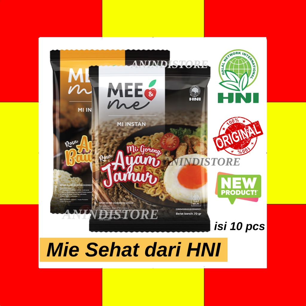 

Mee & Me HNI 10 pcs - Mie Instant - Ayam Bawang - Ayam Jamur [AND01]