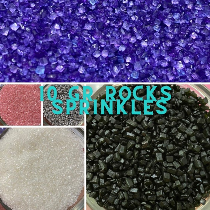 

10 GR ROCK SPRINKLES DEKORASI KUE TRIMIT GULA TABUR HIASAN KUE CUPCAKE