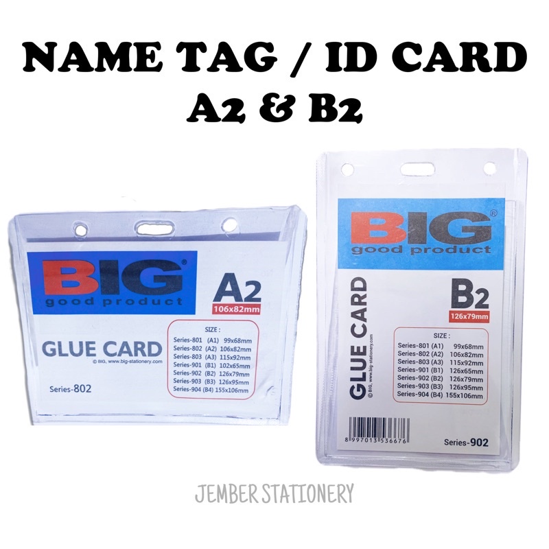 

(20pcs) Name Tag A2 B2 ID CARD