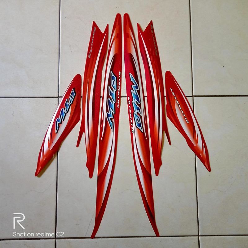 striping mio sporty 2007 merah