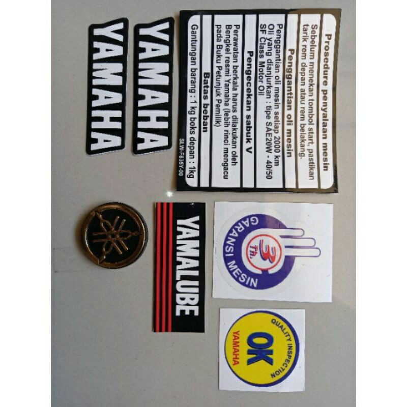 STIKER SET WARNING MIO