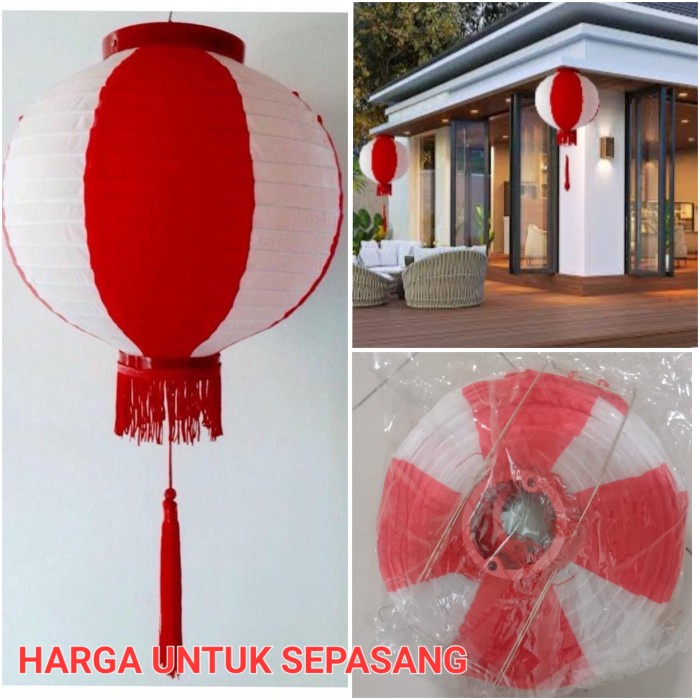 Lampion Outdoor Anti Air Merah Putih Dekorasi 17 Agustus Murah Grosir Dekorasi 17an Kemerdekaan RI Merah Putih Harga Grosir Termurah