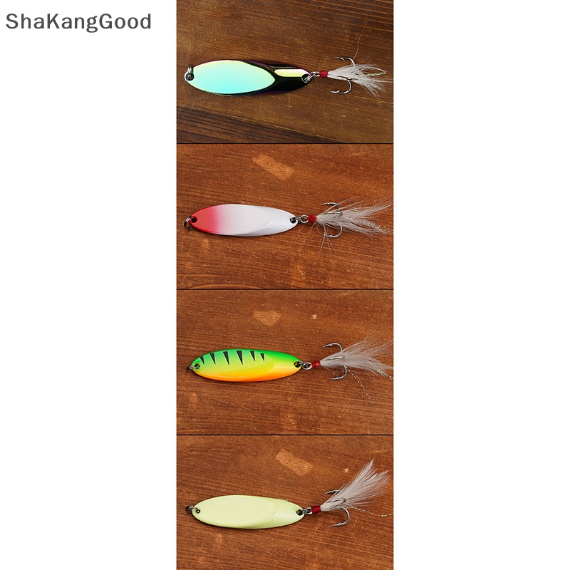 Skid 1PCS Metal Spinner Spoon Trout Fishing Lure Umpan Keras Sequin Noise Paillette Umpan Buatan Sequin Kecil Keras Spinner SKK