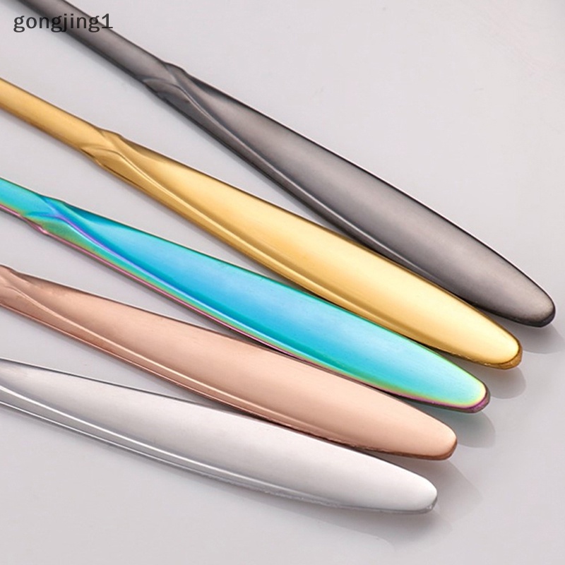 Ggg Sendok Pencampur Mawar Stainless Steel Gagang Panjang Sendok Kopi Teh Untuk Dessert Madu ID