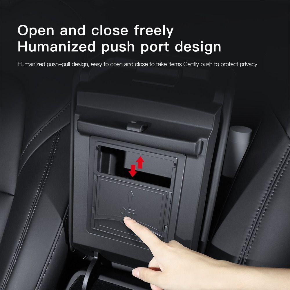Populer Kotak Penyimpanan Auto Interior Organizer Case Wadah Sandaran Tangan Untuk Tesla Model3Y