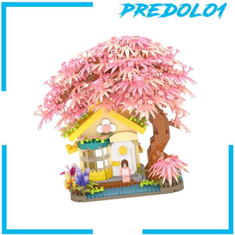 [Predolo1] Bangunan Rumah Pohon 1500pcs Blok Bangunan Mikro Untuk Remaja Dewasa Anak