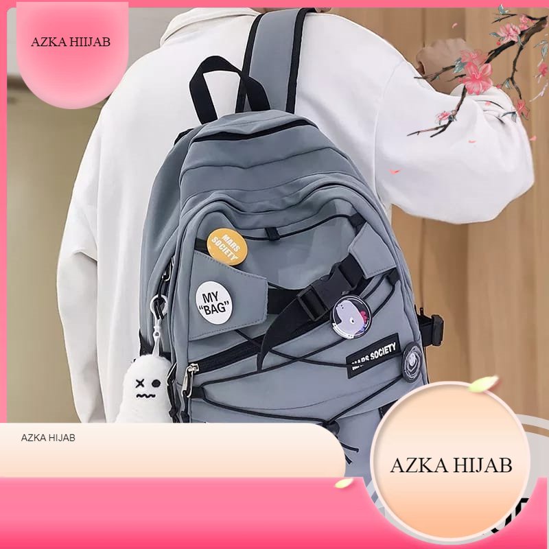 Tas Ransel Backpack Pria Wanita Fashion Bahan Kanvas Tas Sekolah Tas Punggung tas mewah