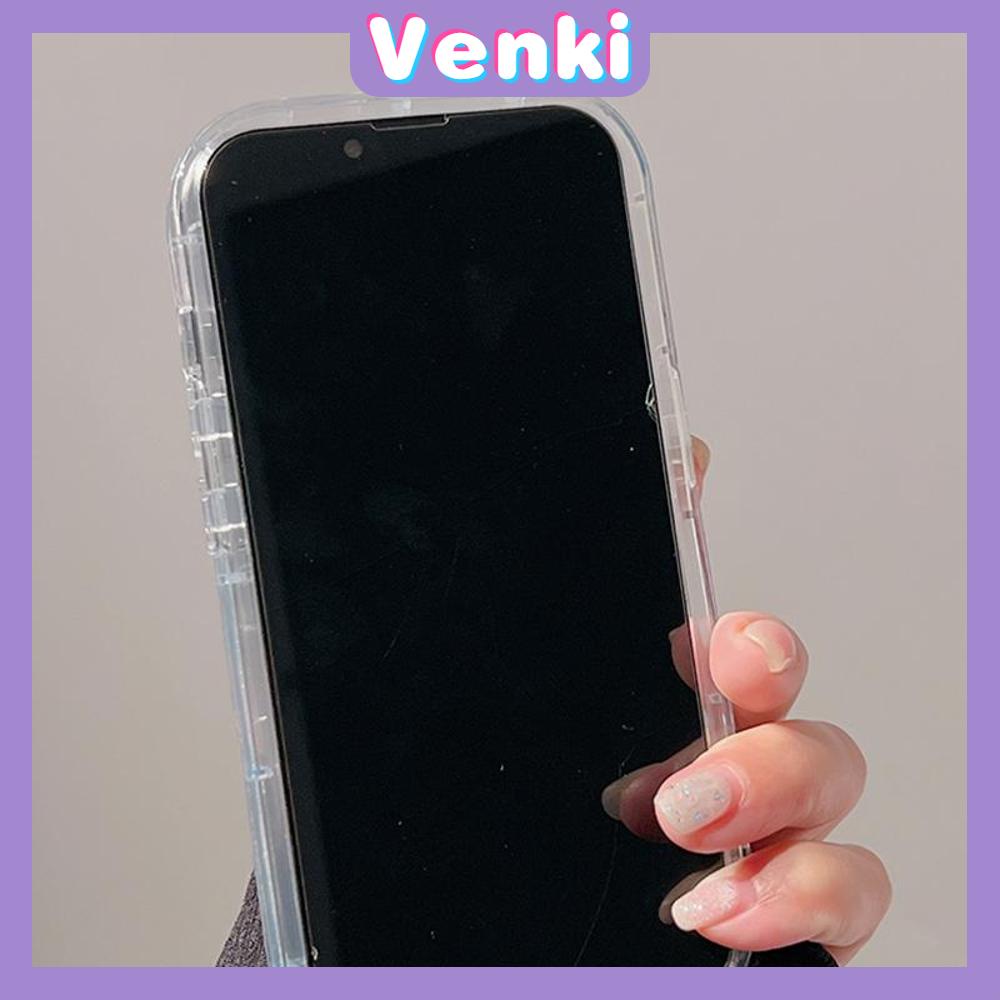 VENKI - For iPhone 11 iPhone Case Laser Reflective Transparent Phone Case TPU Soft Shockproof Airbag Case Protective Camera Butterfly Cat Compatible with iPhone 14 13 Pro max 12