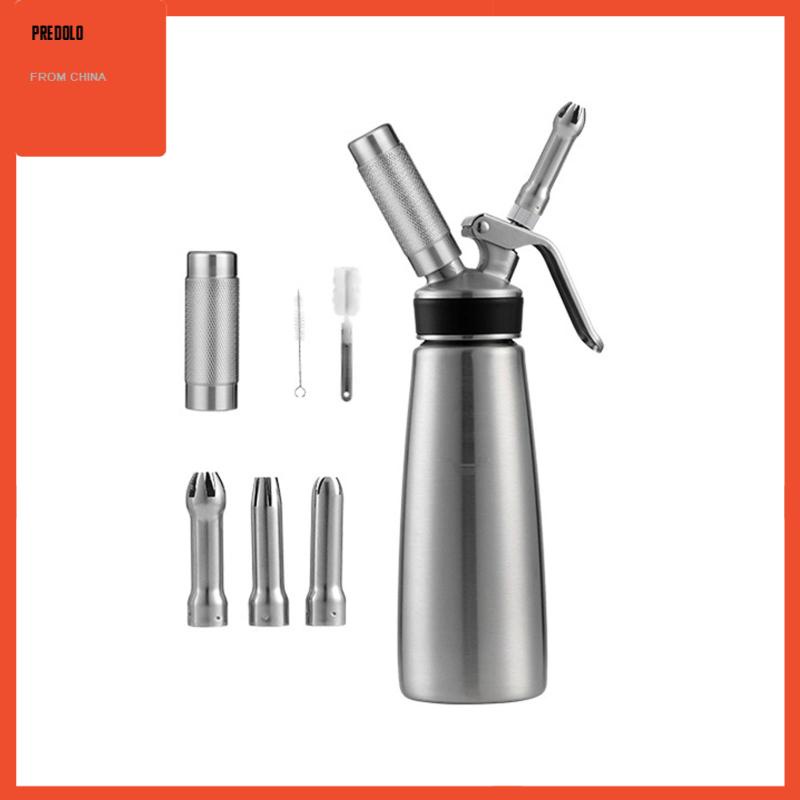 [Predolo] Whipped Cream Dispenser Pembuat Krim Bahan Stainless Steel Untuk Dessert Gourmet Kue