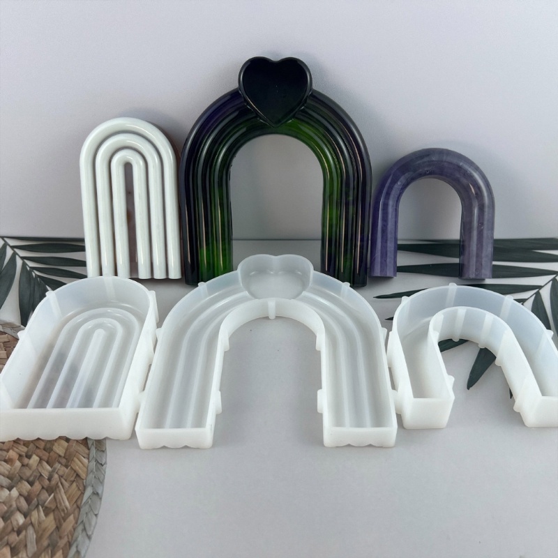 Siy Arch Shaped Silicone Molds DIY Dekorasi Rumah Epoxy Resin Molds Cetakan Ornamen Meja