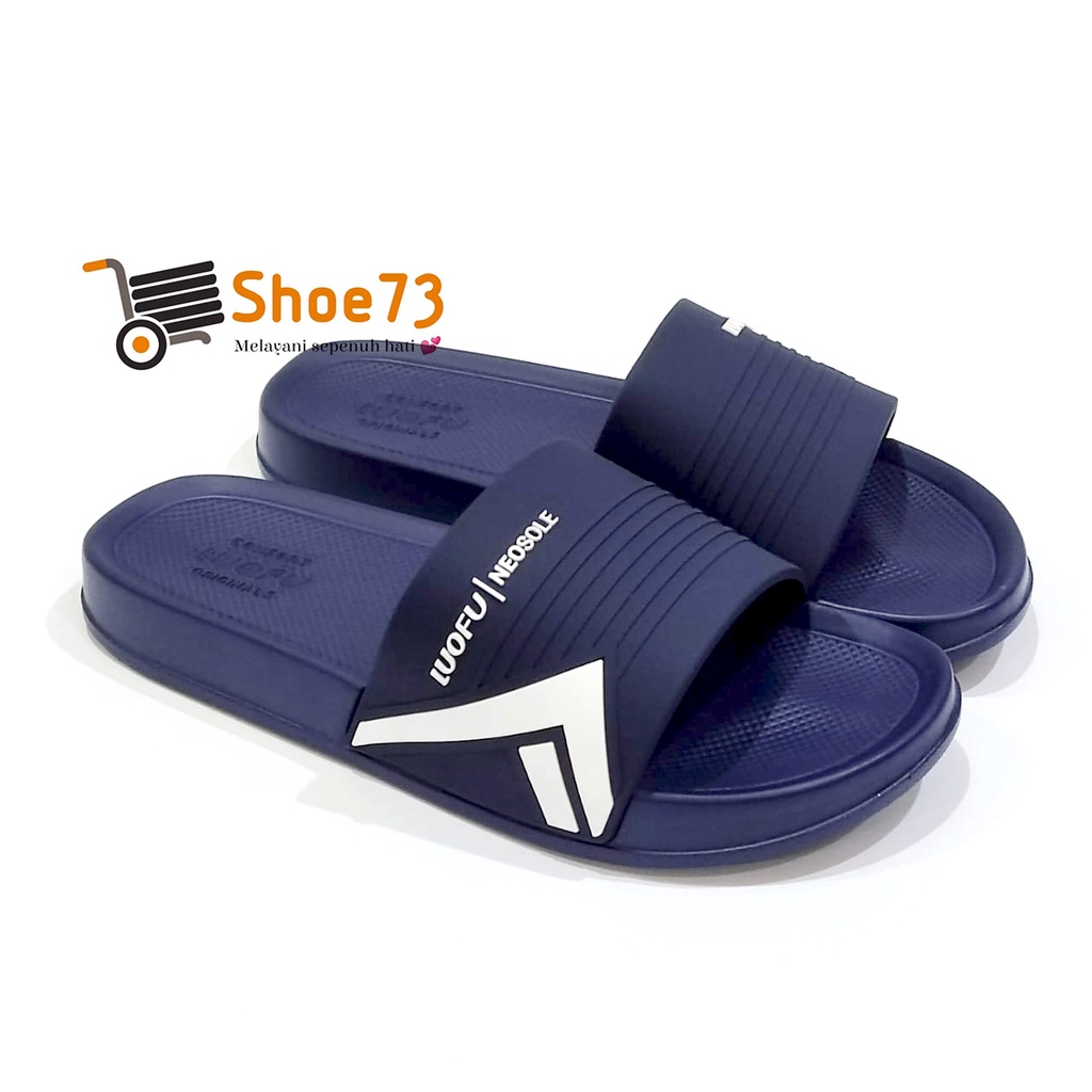 LUOFU E 6212 - E24 SIZE 40-44 ORIGINAL l Sandal Selop jelly pria l Sendal kokop cowok impor