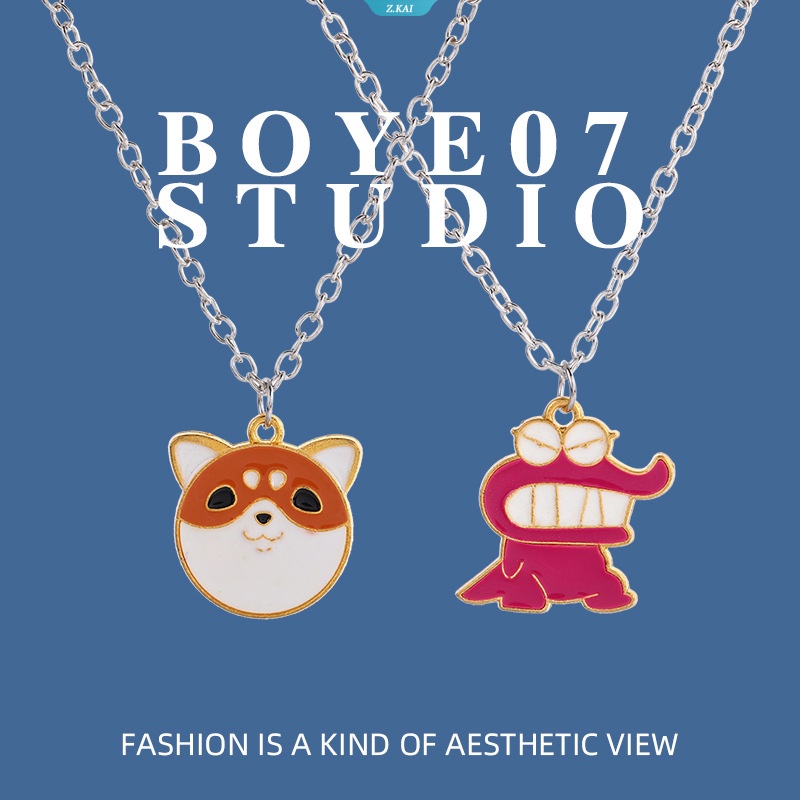 Kartun Buaya Shiba Inu Kalung Anjing Liontin Rantai Pria Dan Wanita Anjing Peliharaan Pesona Dekorasi Hadiah [ZK]