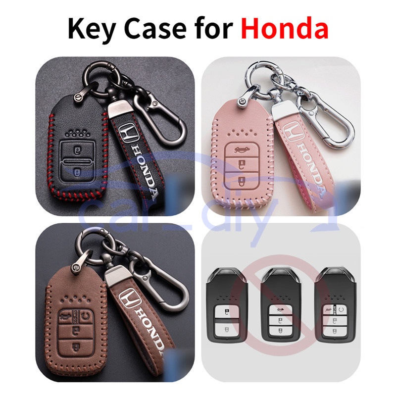 Kasus Kunci Kulit Penutup Jarak Jauh Mobil Gantungan Untuk Honda Accord CRV XRV Vezel Civic Avancier Odyssey Breeze Crider Cangkang Pelindung Car Remote Key Case