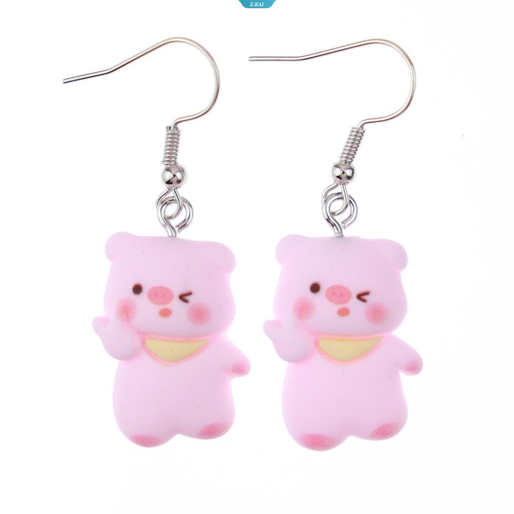 Kawaii Sanrios MyMelody Pom Pom Purin Kuromi HelloKitty Kirby Kartun Anime Anting Lucu Kreatif Alloy Earrings Metal Pendant Perhiasan Hadiah [ZK]