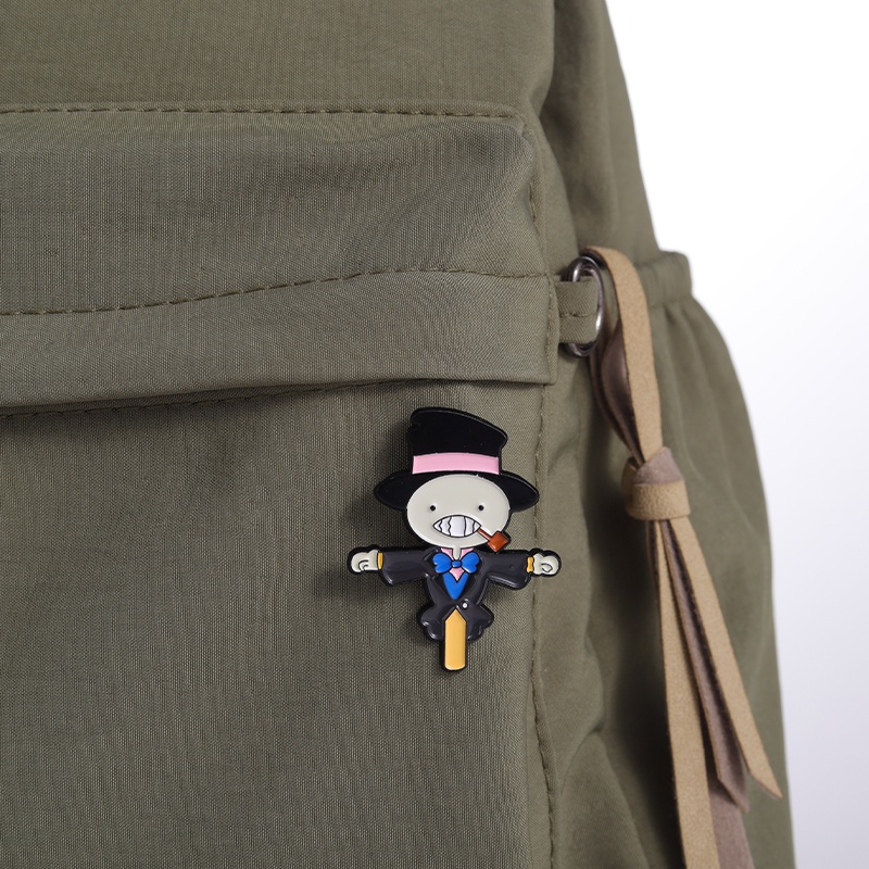 Scarecrow Boy Enamel Pin Anime Perhiasan Ransel Caartoon Topi Sweater Custom Hadiah Wanita Gadis Rumah Mobil Teman Aksesoris