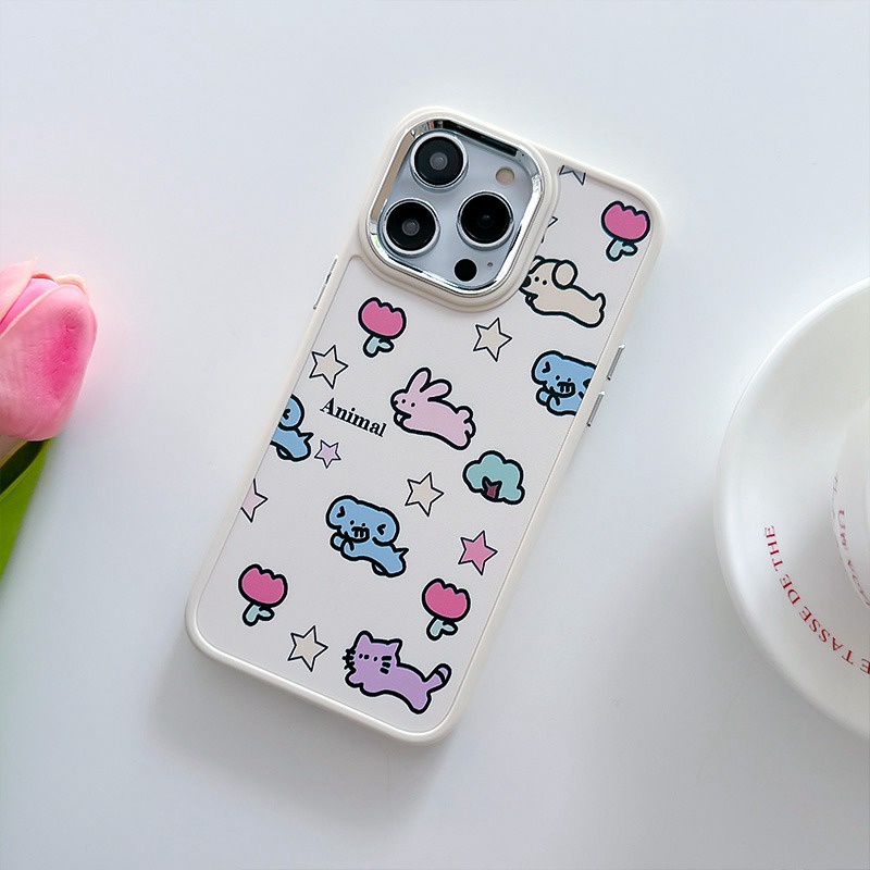 Lovely Animals Soft Silicon Case HP iP iPhone 12 13 14 Pro Max 11 Girl Woman FTD Casing Apple