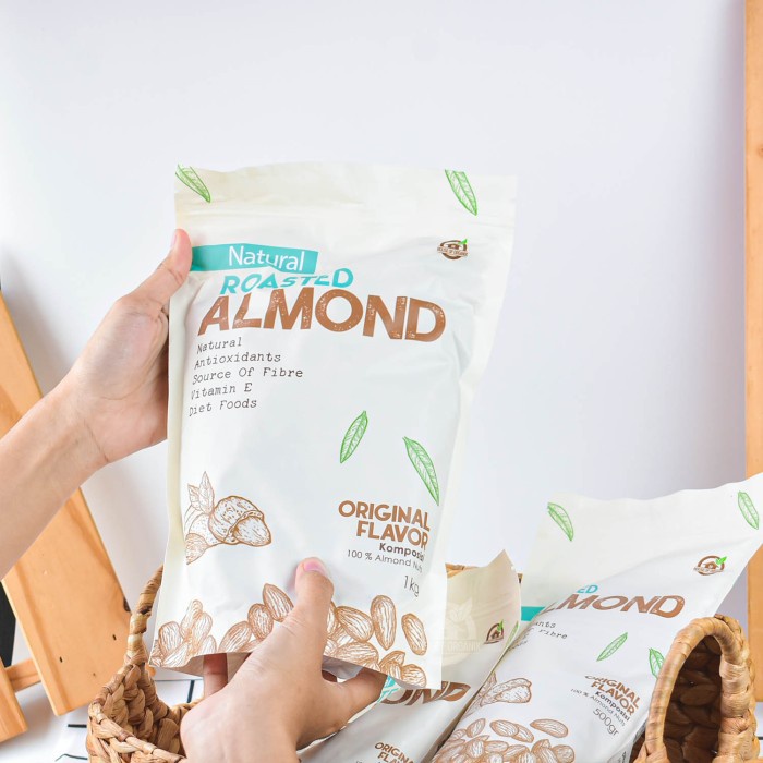 

Bisa COD Natural Roasted Almond (Panggang) 1 Kg